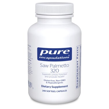 Pure Encapsulations Saw Palmetto 320  Fatty Acids  Other Essential Nutrients to Support Metabolism  Urinary Function  with Saw Palmetto Extract  240 Softgel Capsules