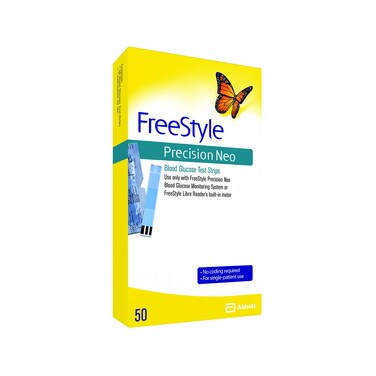Freestyle Precision Neo Blood Glucose Test Strips 50 Strips