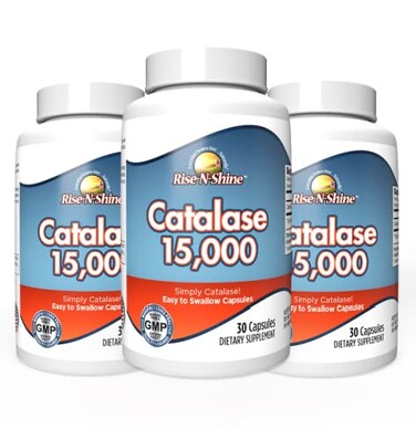 Catalase Supplement 15000  Powerful Antioxidant Enzyme for Hair Health  Hair Supplements for Strong Hair  90 Capsules  Pack of 3 90Day Supply