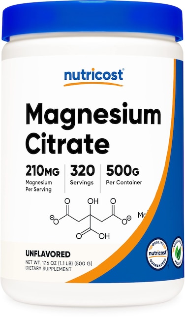 Nutricost Magnesium Citrate Powder Unflavored 500 Gram