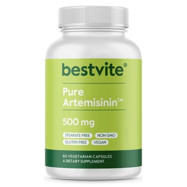BESTVITEArtemisinin 500mg per Capsule 60 Vegetarian Capsules  No Stearates  No Flow Agents  No Fillers  Vegan  Gluten Free  Non GMO