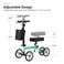 ELENKER Knee Scooter with Basket Dual Braking System for Ankle and Foot Injured Green