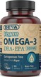 DEVA Vegan Omega3 DHA EPA Supplement OncePerDay Softgel 300 MG  Carrageenan Gelatin  Gluten Free  NonFish Algae Oil Fatty Acids  90 Softgels