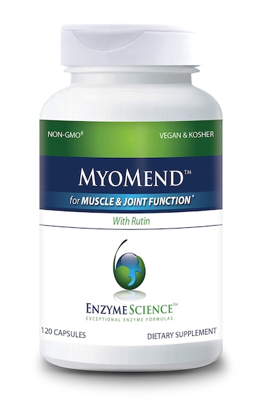 Enzyme Science Myomend 120 Capsules  Muscle  Joint Support  Formulated with Bromelain and Rutin  Enzyme Health Supplement  Vegan and Kosher
