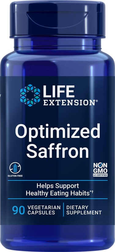 Life Extension Optimized Saffron Extract with Satiereal 90 Veg Caps  8825 mg
