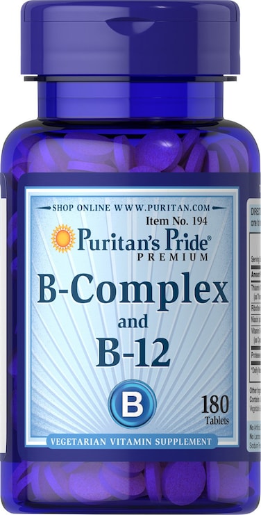Puritans PrideVitamin BComplex and Vitamin B12 180 Count