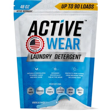 ACTIVEWear Laundry Detergent  Soak  Formulated for Sweat and Workout Clothes  Natural Performance Concentrate Enzyme Booster Deodorizer  Powder Wash for Activewear Gym Apparel 90 Loads