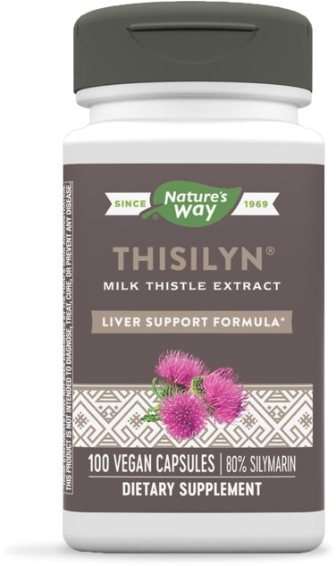 Natures Way Thisilyn with Standardized Milk Thistle Extract Liver Health Support 100 Vegan Capsules