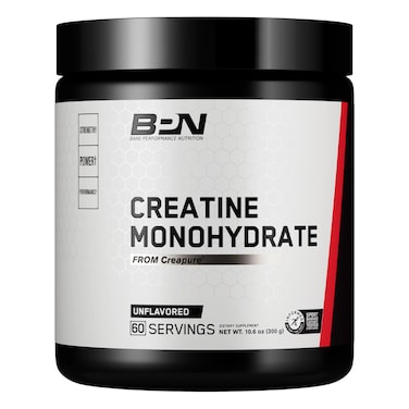 BARE PERFORMANCE NUTRITION BPN Pure Creatine Monohydrate by Creapure Safe and Effective Unflavored 60 Servings