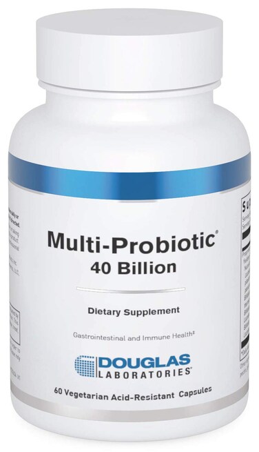 Douglas LaboratoriesMultiProbiotic 40 Billion  Provides Probiotics and Prebiotics to Support Gut Microflora and Immunity  60 Vegetarian AcidResistant Capsules