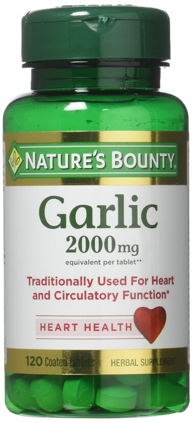 Natures BountyGarlic 2000mg 120 Coated Tablets Pack of 2 2 Bottles Each of 120 Tablets