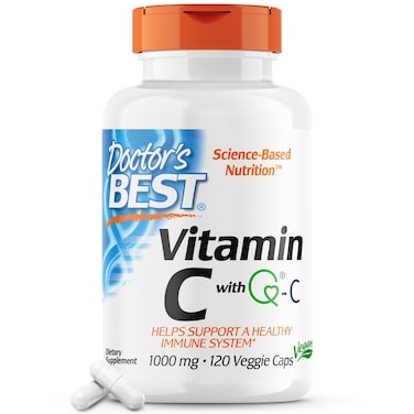 Doctors BESTVitamin C with QC  Vitamin C 1000mg NonGMO Vegan Gluten Free Soy Free Sourced from Scotland Veggie Caps 120 Count