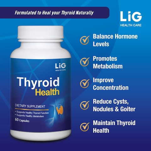 LIG Thyroid Health  Natural Herbal Supplement  Shrink Thyroid Cysts and Nodules  Balance Hormone levels  Honeysuckle Flower