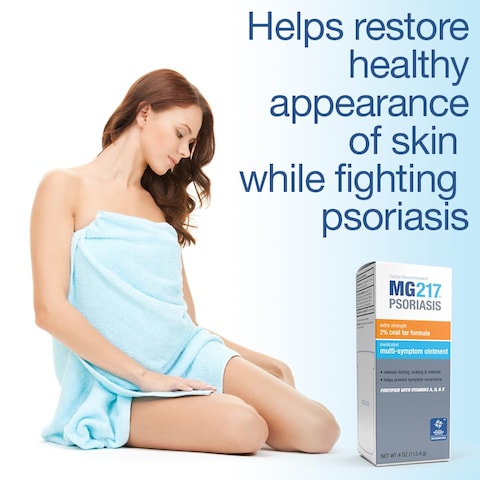 MG217 Multi Symptom Relief 2 Coal Tar Medicated Psoriasis Ointment oz Jar 4 Oz