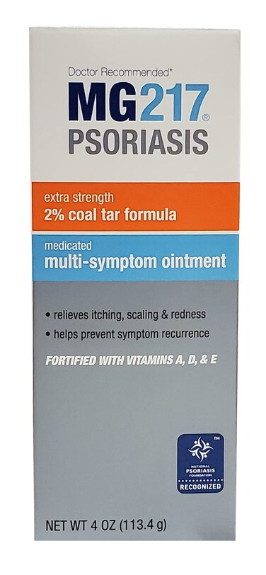 MG217 Multi Symptom Relief 2 Coal Tar Medicated Psoriasis Ointment oz Jar 4 Oz