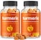 Turmeric Gummies for Adults  Kids with Ginger  Black Pepper Extract  95 Curcuminoids  Vegan Natural Curcumin Joint Support  120 Tumeric Gummy Supplements 2Pack of 60
