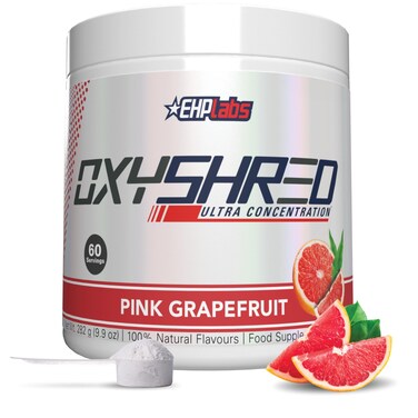 EHP Labs OxyShred Pre Workout Powder  Preworkout Powder with L Glutamine  Acetyl L Carnitine Energy Boost Drink  Pink Grapefruit 60 Servings