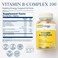 SOLARAY Vitamin BComplex 100 mg Healthy Energy Blood Cell Formation  Nerve Impulse Transmission Support 100 VegCaps 100 Count