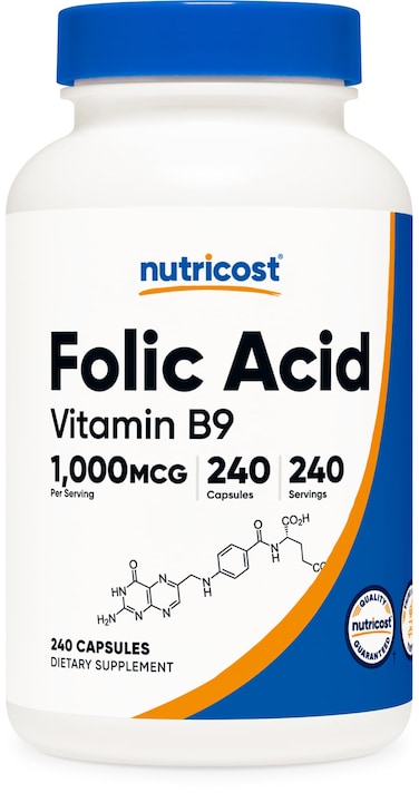 NutricostFolic Acid Vitamin B9 1000 mcg 240 Capsules