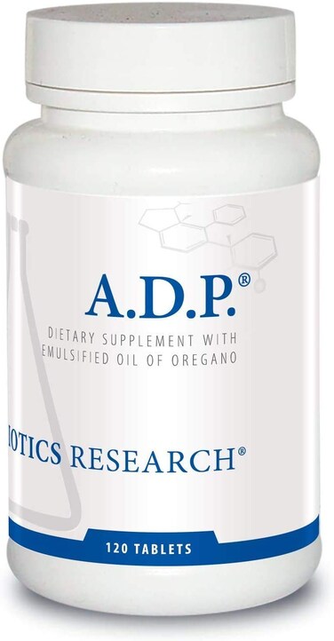 Biotics ResearchADP  Oil of Oregano Patented Formula MicroEmulsion Technology Sustained Release for High Absorption GI Health 120 Tablets