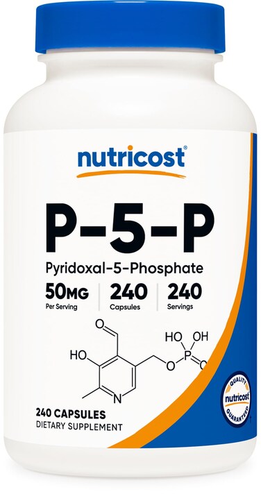 Nutricost P5P Vitamin B6 Supplement 50mg 240 Capsules Pyridoxal5Phosphate  Vegetarian Friendly NonGMO Gluten Free
