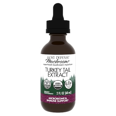 Host Defense Turkey Tail Extract  Digestive Health  Immune Response Support Supplement  Mushroom Supplement for Gastrointestinal  Gut Microbiome Support  2 fl oz 60 Servings