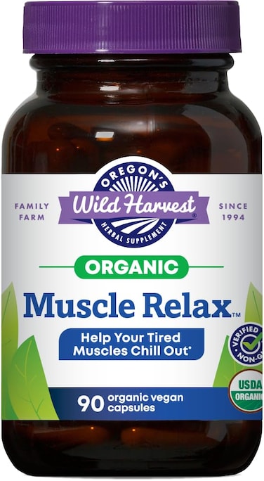 Oregons Wild HarvestMuscle Relax Organic Herbal Supplement 90 Vegan Capsules