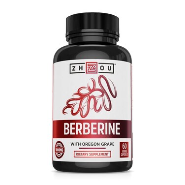 Zhou Nutrition Berberine Supplement 1000mg with Oregon Grape Vegan GlutenFree 30 Servings