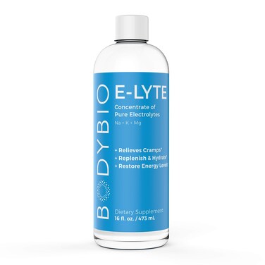 BodyBioElectrolytes Liquid for Hydration  16 oz Concentrate  No Sugar  No Calories  Keto Electrolytes  Dehydration Recovery w Magnesium  Potassium  Sodium  Relieves Cramps  Elyte