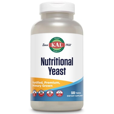 KAL Nutritional Yeast Supplement Fortified w B12 Biotin Folic Acid Other B Vitamins Naturally Occurring Amino Acids Healthy Hair Skin  Energy Support Vegan Gluten Free 83 Serv 500 Tablets