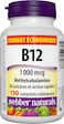 Webber Naturals Vitamin B12 1000 mcg Methylcobalamin 150 Sublingual Tablets
