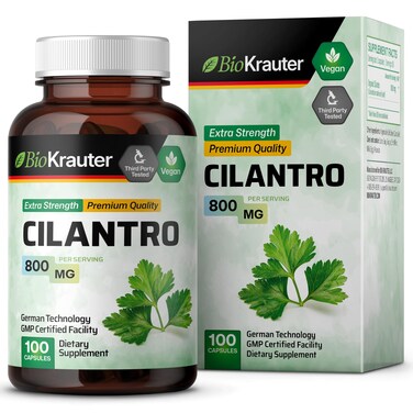 Cilantro Supplement  Cilantro Capsules  Rich Source of Antioxidants  Natural Cleansing  Detox  Cilantro Powder 100 Vegan Caps