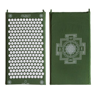 ShaktiMat Acupressure Mat Original Level Organic Cotton GOTS Certified HSAFSA Eligible Ethically Handcrafted in India Sustainable and Durable Green Level 2