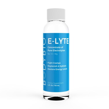 BodyBio Electrolytes for Hydration  4 oz Concentrate  No Sugar  No Calories  Keto Electrolytes  Dehydration Recovery w Magnesium  Potassium  Sodium  Relieves Cramps  Elyte