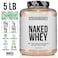 NAKEDStrawberry Whey Protein  All Natural Grass Fed Whey Protein Powder  Dried Strawberries  Coconut Sugar 5lb Bulk GMOFree Soy Free Gluten Free Aid Muscle Growth  Recovery  61 Servings