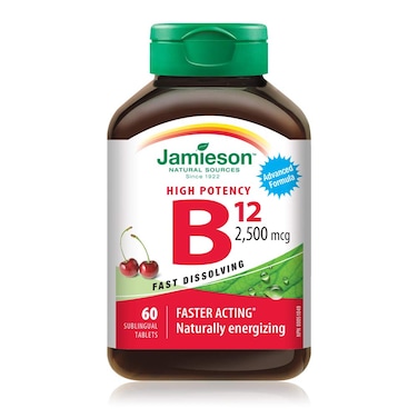 Jamieson Vitamin B12 2500 mcgMETHYLCOBALAMIN 60 Sublingual Tablets