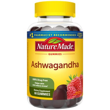 Nature Made Ashwagandha Gummies Vegan KSM 66 Ashwagandha for Stress Support 60 Count 30 Day Supply