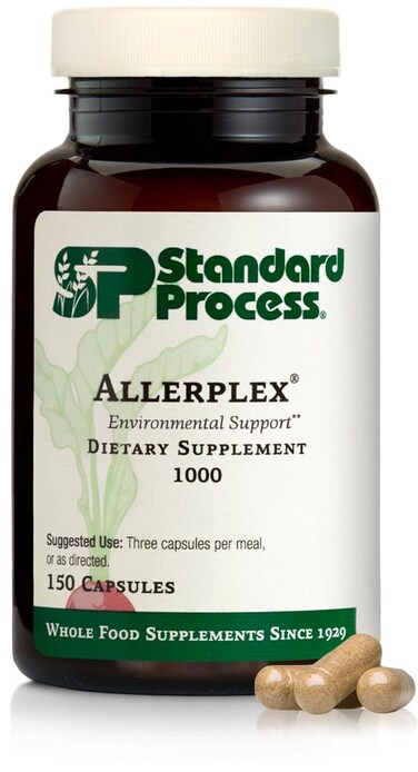 Standard Process Allerplex  Lung Health Support Supplement  Dietary Supplement with Vitamin A  Pneumotrophin PMG  Support Healthy Mucous Membranes  Supports Seasonal Challenges  150 Capsules