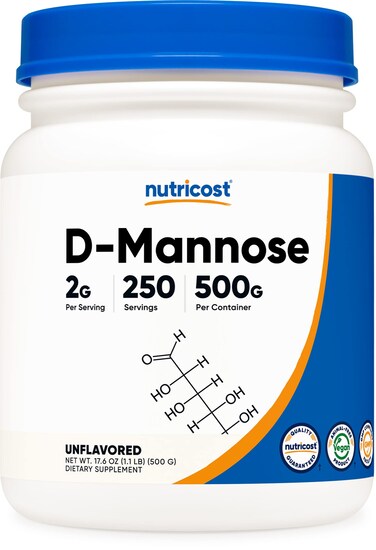 Nutricost DMannose Powder 500 Grams 250 Servings  Vegan NonGMO and Gluten Free
