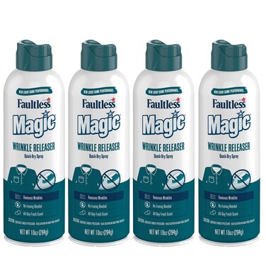 MAGICWrinkle Releaser 4 Pack Say No to Ironing Perfect for Travelers Moms or those On The Go Static Electricity Remover  Fabric Refresher  Odor Eliminator  Wrinkle Remover Fresh Scent