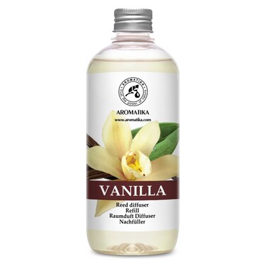 Vanilla Diffuser Refill wNatural Essential Vanilla Oil 17 Fl Oz  Intensive  Fresh  Long Lasting Fragrance  Reed Diffuser Oil  Best for Aromatherapy  SPA  Home  Office  Fitness Club