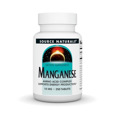 Source Naturals Manganese Amino Acid Chelate  Supports Energy Production  250 Tablets