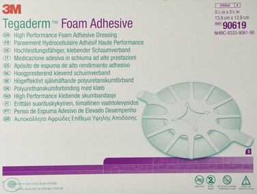 3MTegaderm High Performance Adhesive Foam Dressing 512 Square
