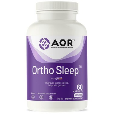 AOROrtho Sleep Improves overall sleep  helps with jet lag Natural Supplement with GABA Melatonin LTheanine Vegan 30 servings 60 capsules