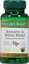 Natures Bounty Anxiety  Stress Relief Ashwagandha KSM 66 Tablets Mood Support 50 Count