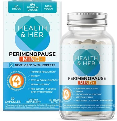 Health  Her Perimenopause Mind Cognitive Function Support PreMenopause Mental Energy Perimenopause Supplements Women Perimenopause Vitamins GlutenFree NonGMO Vegan 30 Count