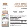 SOLARAYFermented Lions Mane Mushroom  Healthy Brain Function Mental Focus  Immune Support  60 Vegcaps 30 Serv
