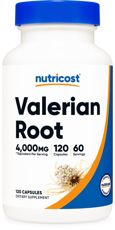 Nutricost Valerian Root Capsules 1000mg Per Serving 120 Capsules  4000mg Equivalent Per Serving 41 Extract Vegetarian Caps Gluten Free NonGMO