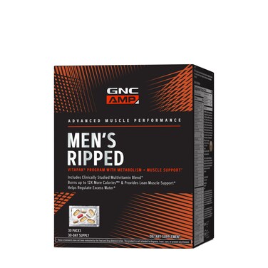 GNCAMP Mens Ripped Vitapak Program with Metabolism  Muscle Support  30 Vitapaks Packaging May Vary