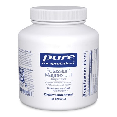 Pure EncapsulationsPotassium Magnesium Aspartate  Supplement to Support Heart Muscular Bone and Nerve Health  180 Capsules